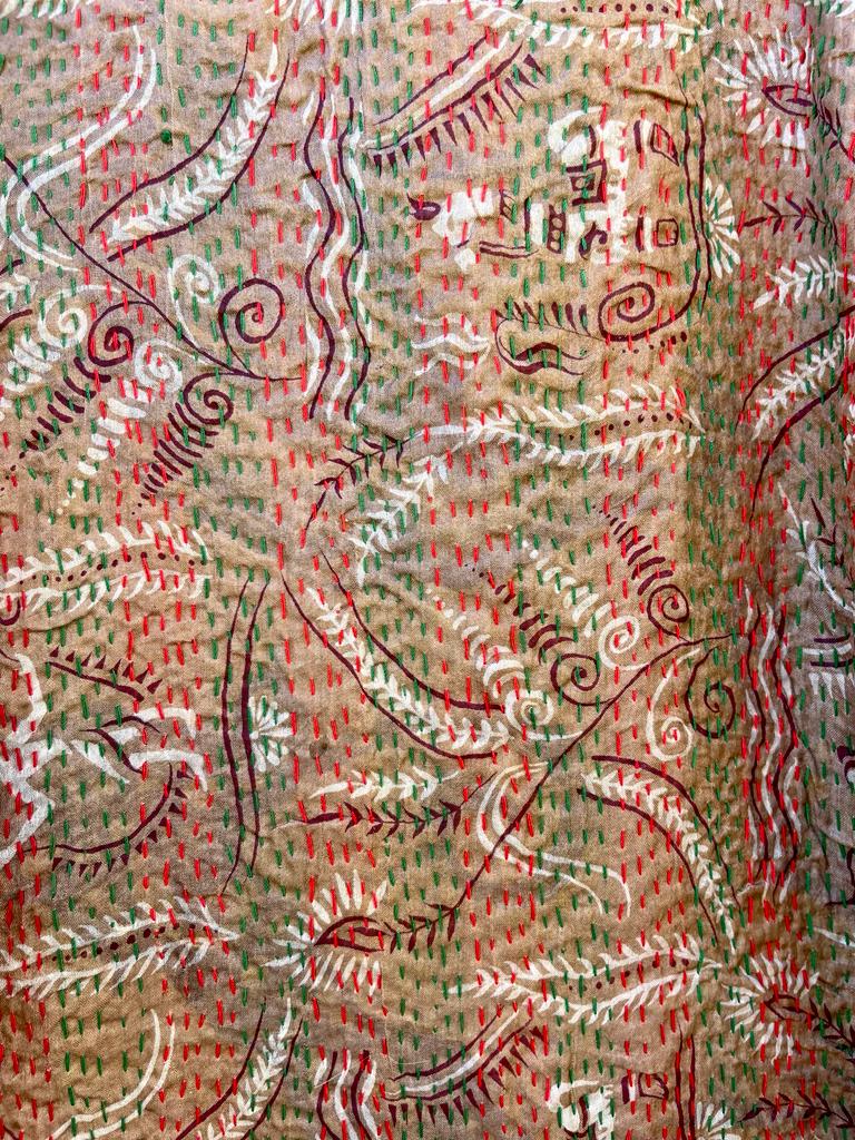 Silk vintage kantha kimono