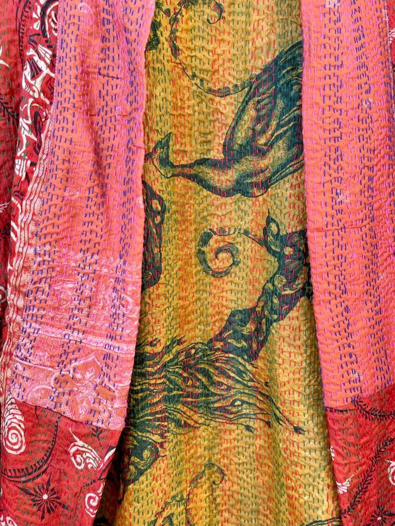 Silk vintage kantha kimono