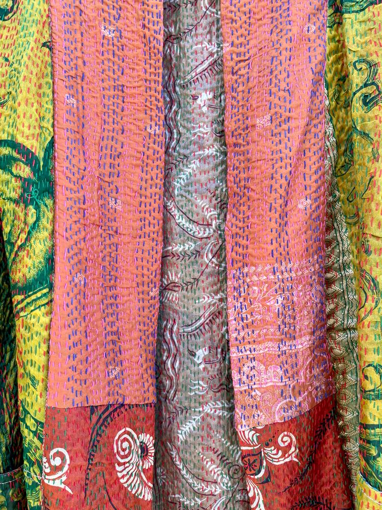 Silk vintage kantha kimono