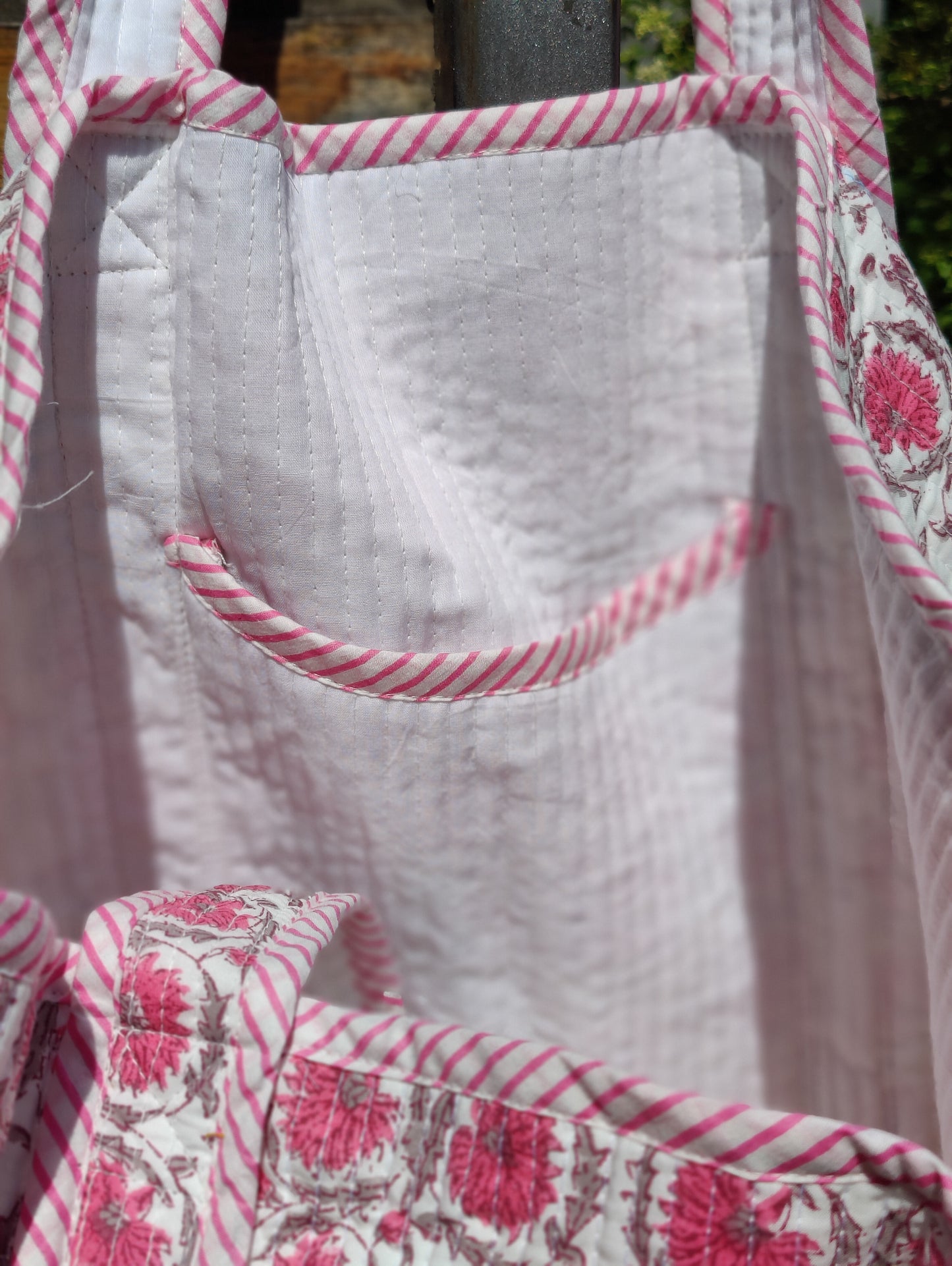 Block Print quilted bags