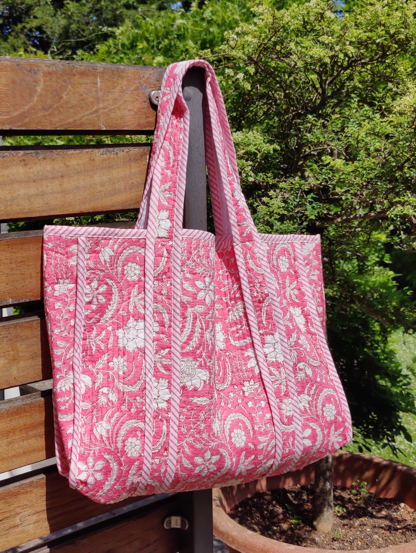 Block Print quilted bags
