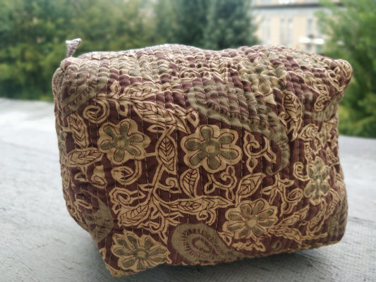 Kantha Block Print Pouch Bag