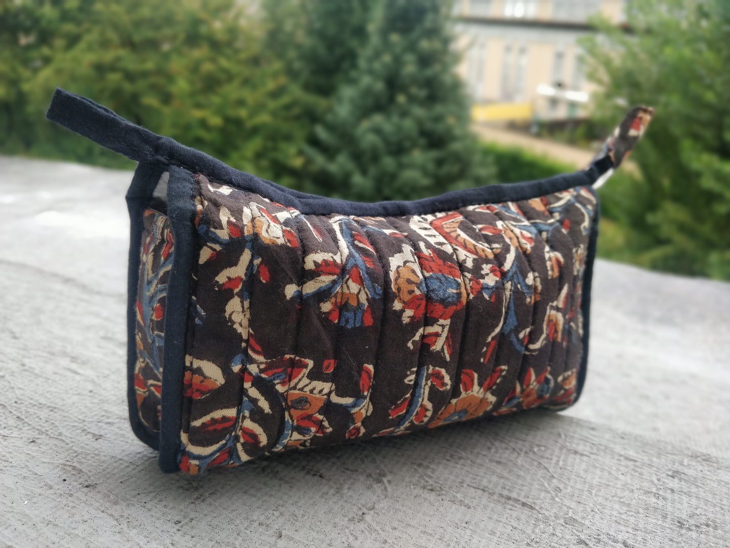Kantha Block Print Pouch Bag
