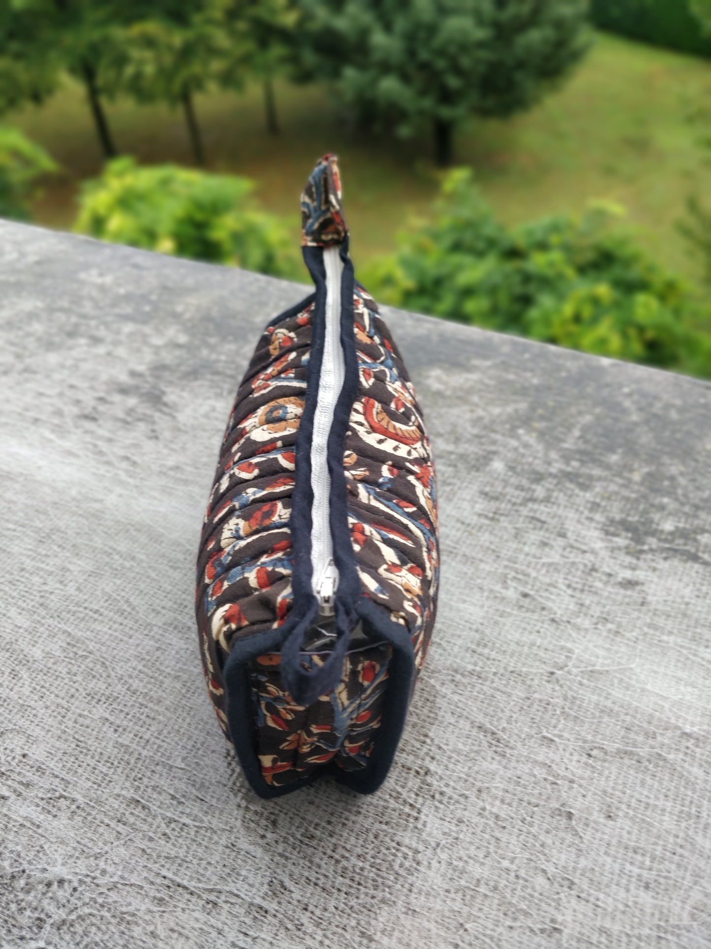 Kantha Block Print Pouch Bag
