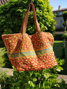 Vintage Kantha Shopping Bag