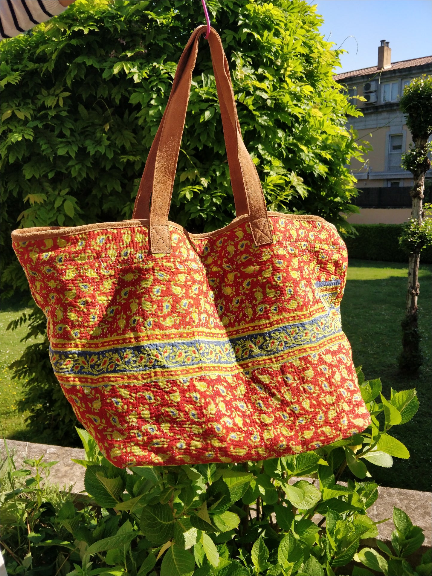 Vintage Kantha Shopping Bag