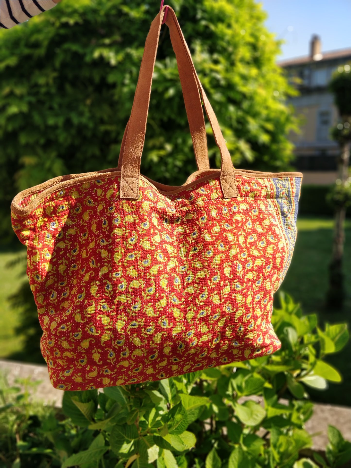 Vintage Kantha Shopping Bag