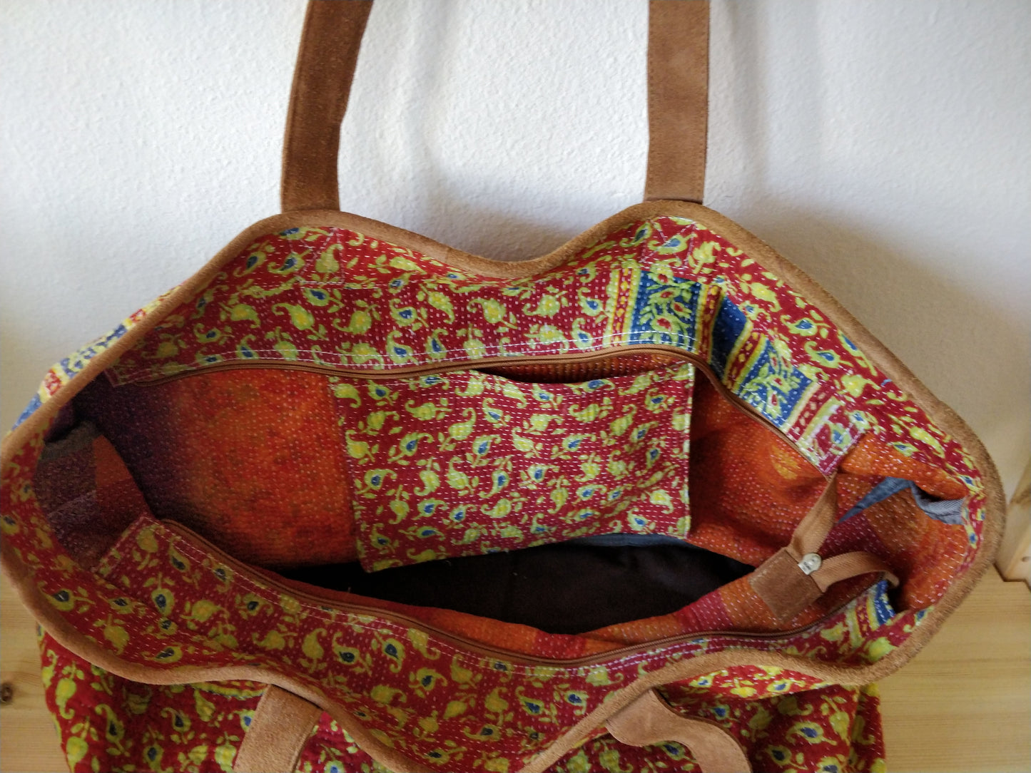 Vintage Kantha Shopping Bag