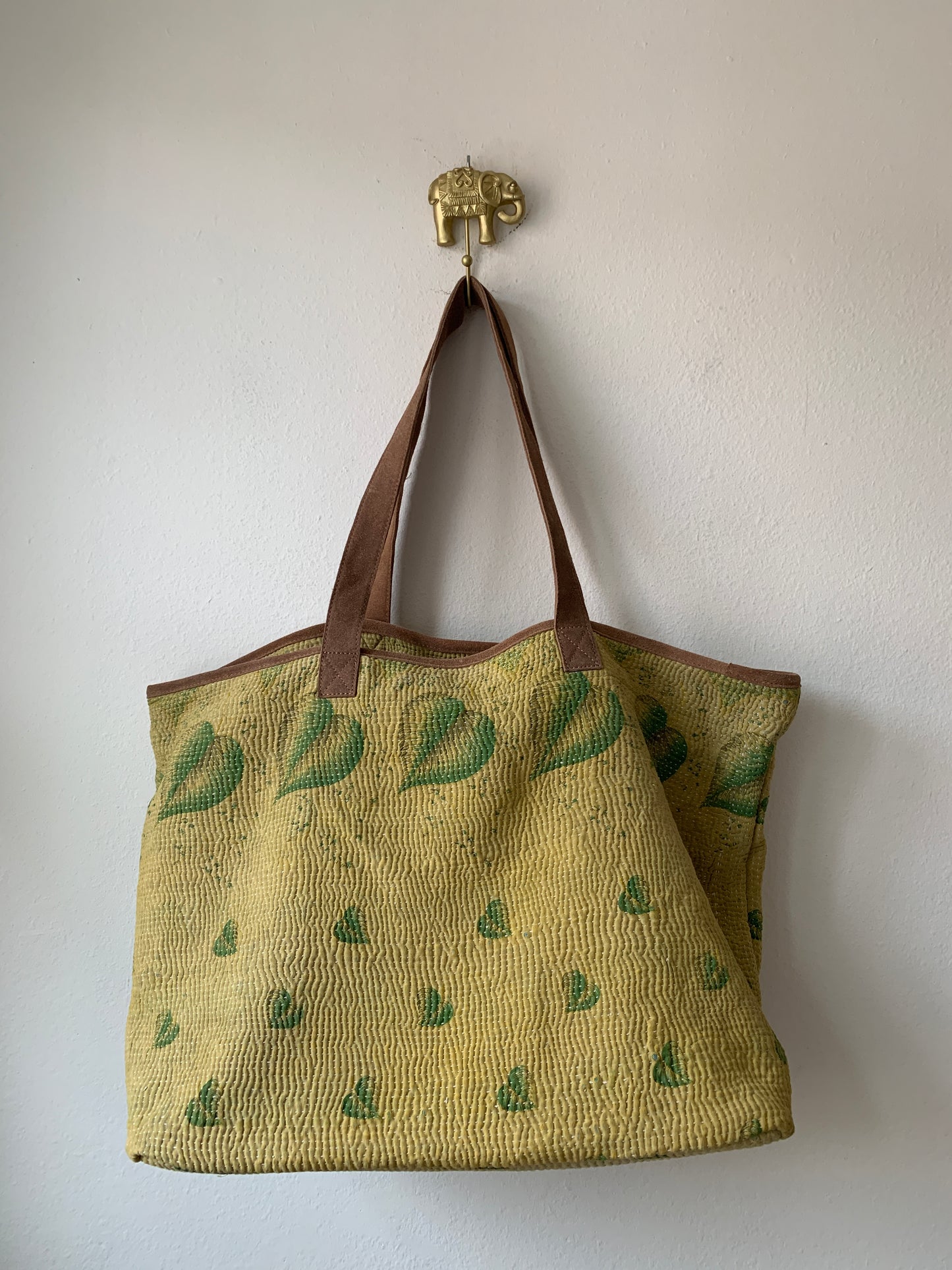 Vintage Kantha Shopping Bag