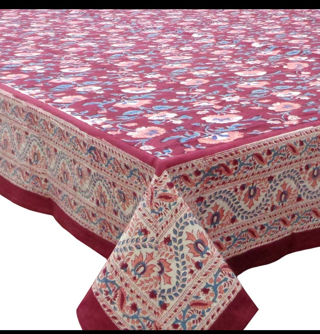 Block Print Table Cloth (150 cms X 150 cms. 4 comensales)