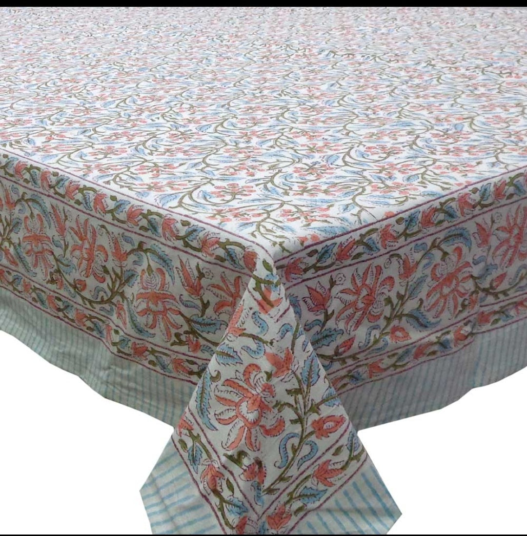 Block Print Table Cloth (150 cms X 150 cms. 4 comensales)