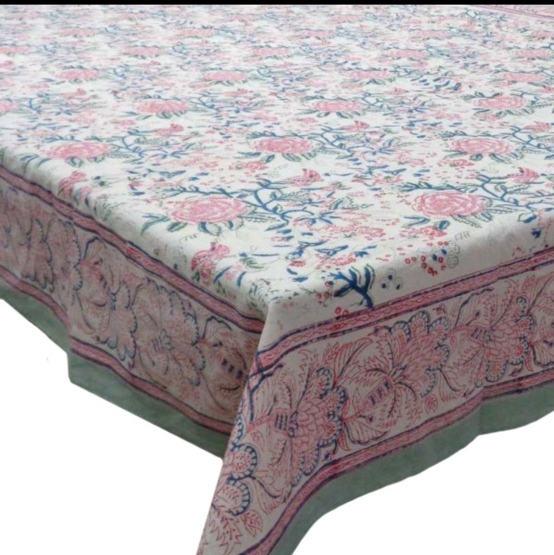 Block Print Table Cloth (150 cms X 220 cms. 6- 8 comensales)