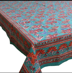 Block Print Table Cloth (180 cms X 270 cms. 8-10 comensales)